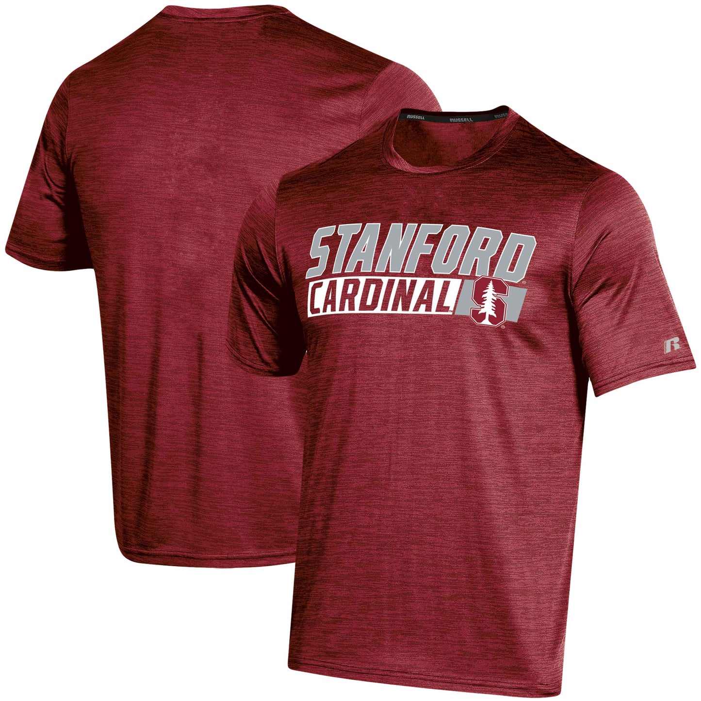 Men's Russell Cardinal Stanford Cardinal Digi Static Space-Dye T-Shirt