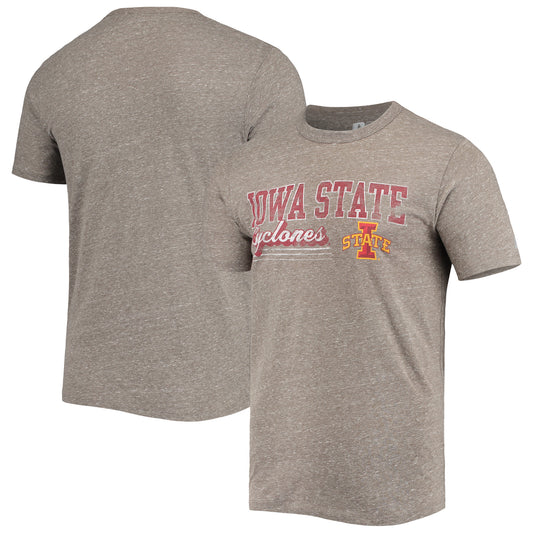 Men's Russell Heathered Charcoal Iowa State Cyclones Tri-Blend T-Shirt