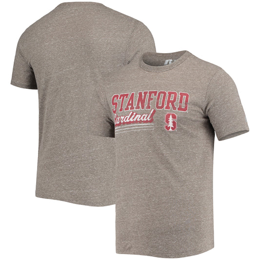 Men's Russell Heathered Charcoal Stanford Cardinal Tri-Blend T-Shirt