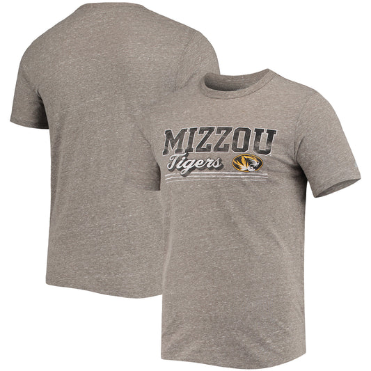 Men's Russell Heathered Charcoal Missouri Tigers Tri-Blend T-Shirt