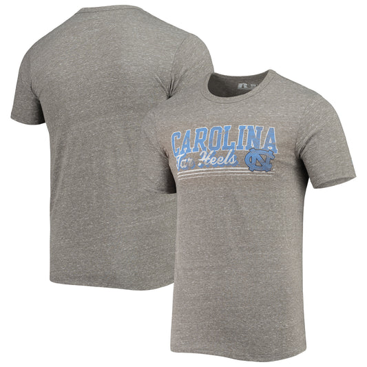 Men's Russell Heathered Charcoal North Carolina Tar Heels Tri-Blend T-Shirt