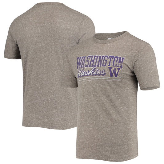 Men's Russell Heathered Charcoal Washington Huskies Tri-Blend T-Shirt