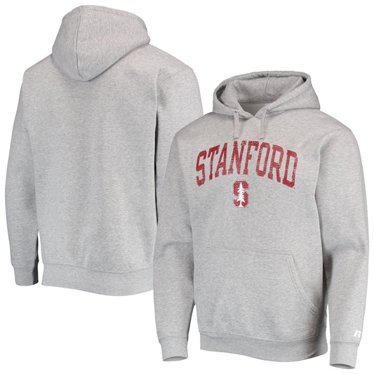 Men's Russell Heathered Gray Stanford Cardinal Tri-Blend Pullover Hoodie