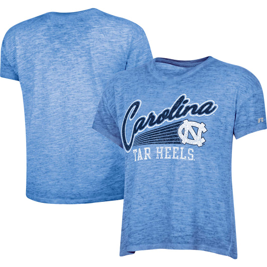 Women's Russell Heathered Carolina Blue North Carolina Tar Heels Boxy T-Shirt