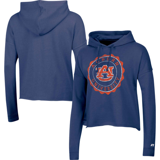 Women's Russell Navy Auburn Tigers Pullover Hoodie