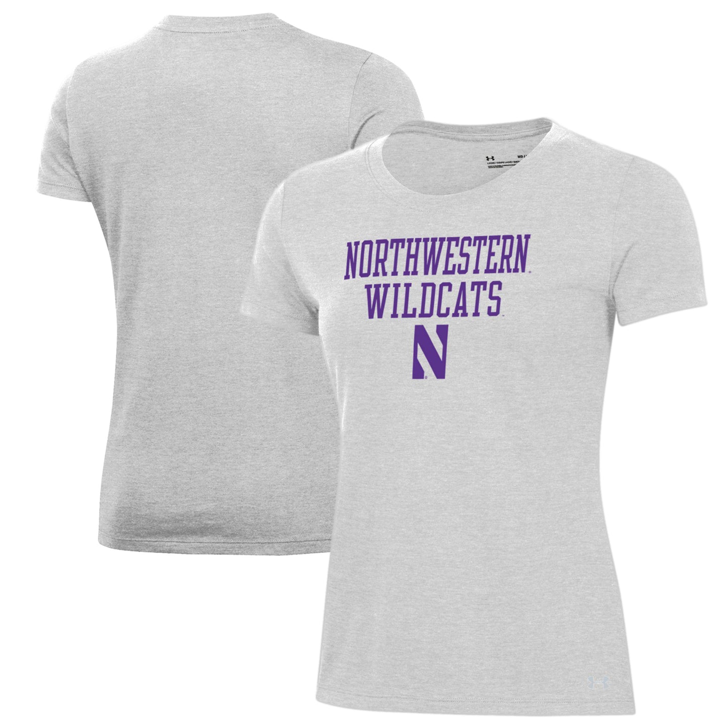 Women's Under Armour Gray Northwestern Wildcats Performance T-Shirt