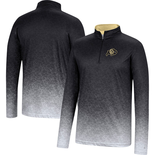 Men's Colosseum Black Colorado Buffaloes Walter Quarter-Zip Windshirt