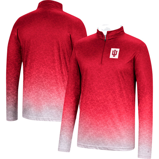 Men's Colosseum Crimson Indiana Hoosiers Walter Quarter-Zip Windshirt