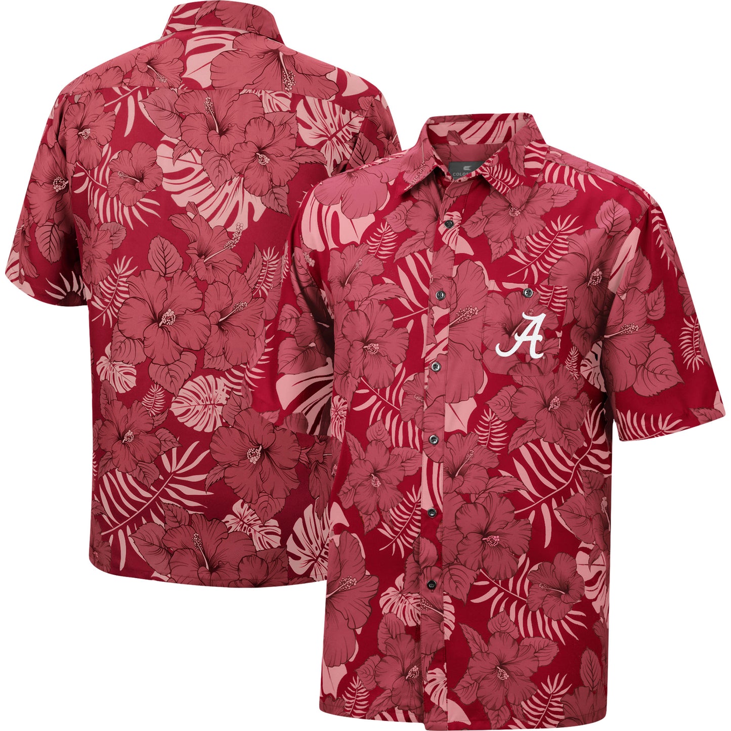 Men's Colosseum Crimson Alabama Crimson Tide The Dude Camp Button-Up Shirt