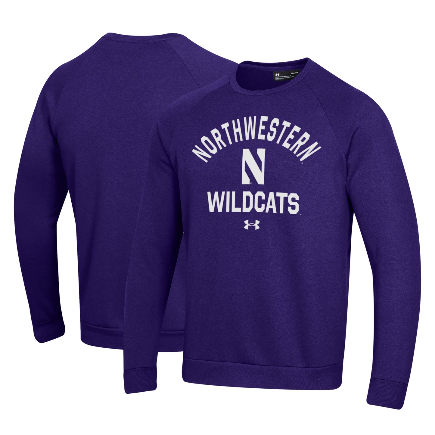 Men's Under Armour Purple Northwestern Wildcats All Day Fleece Pullover Sweatshirt