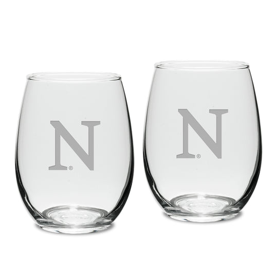 Northwestern Wildcats 15oz. 2-Piece Stemless Wine Glass Set