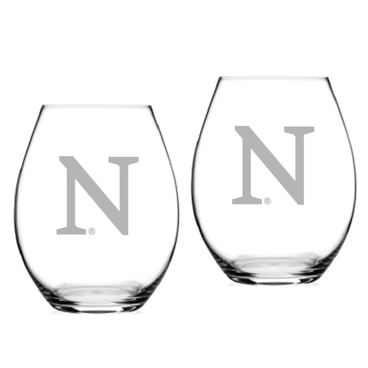 Northwestern Wildcats 20oz. 2-Piece Riedel Stemless Wine Glass Set