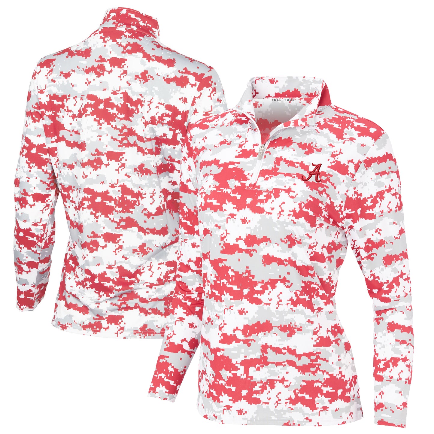 Women's Crimson Alabama Crimson Tide Digital Camo Performance Quarter-Zip Pullover Jacket