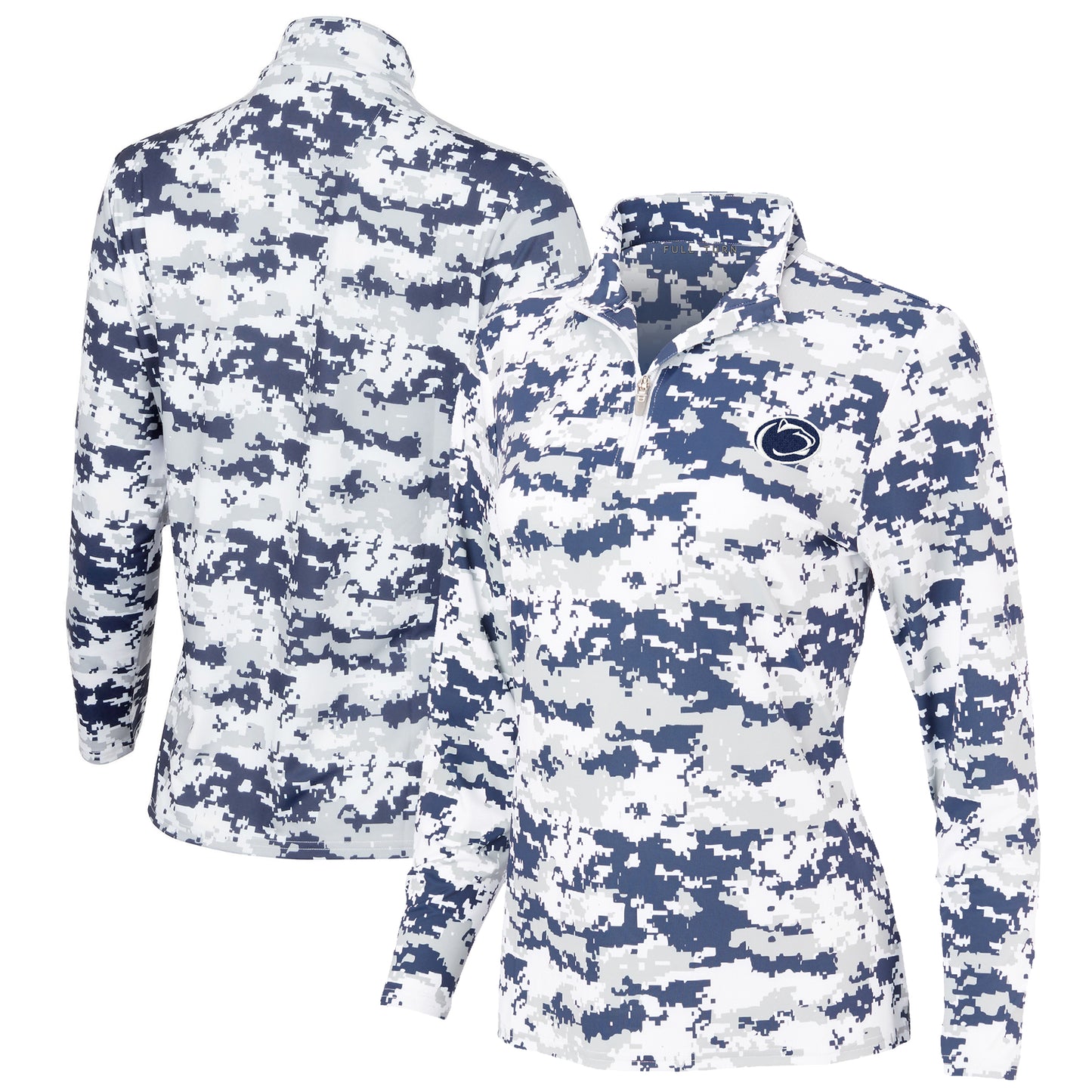 Women's Navy Penn State Nittany Lions Digital Camo Performance Quarter-Zip Pullover Jacket