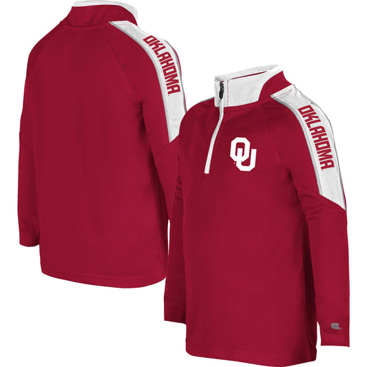 Toddler Colosseum Crimson Oklahoma Sooners Team Raglan Quarter-Zip Windshirt