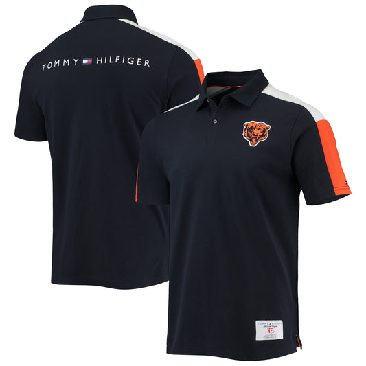 Men's Tommy Hilfiger Navy/Orange Chicago Bears Logan Polo