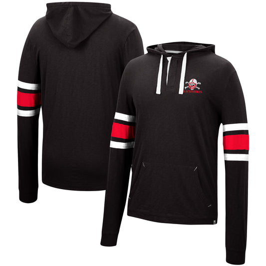 Men's Colosseum Black Nebraska Huskers Blackshirts Long Sleeve Hoodie T-Shirt