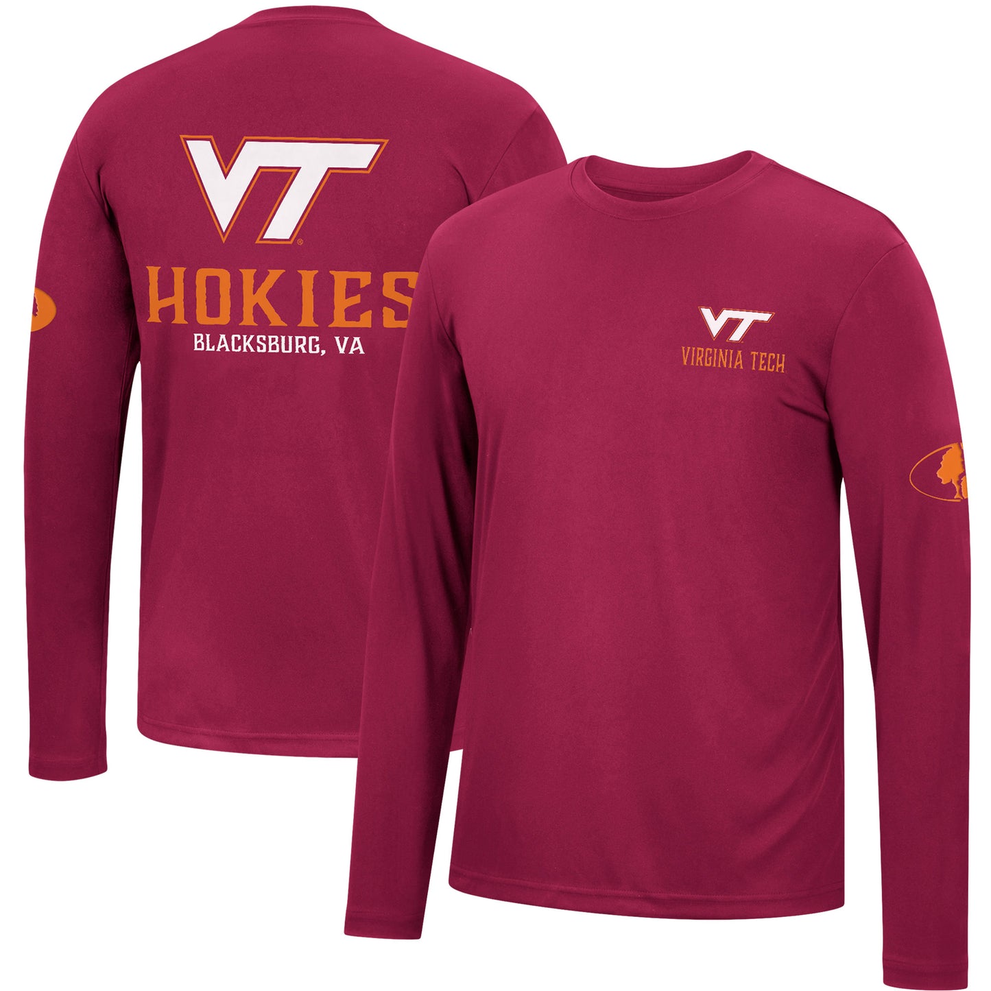 Men's Colosseum Maroon Virginia Tech Hokies Mossy Oak SPF 50 Performance Long Sleeve T-Shirt