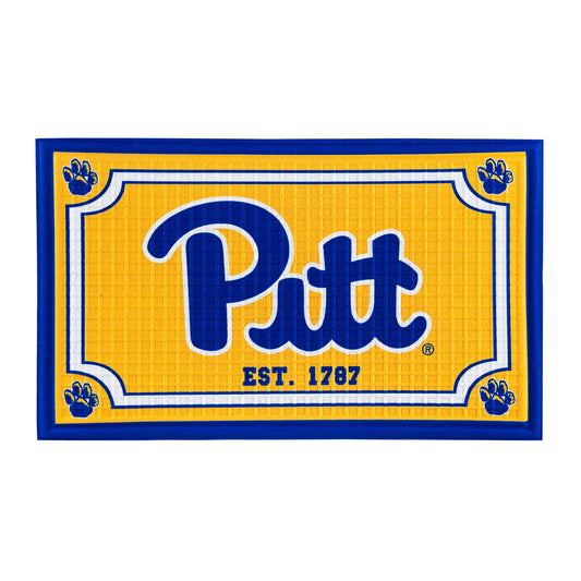 Pitt Panthers Embossed Door Mat