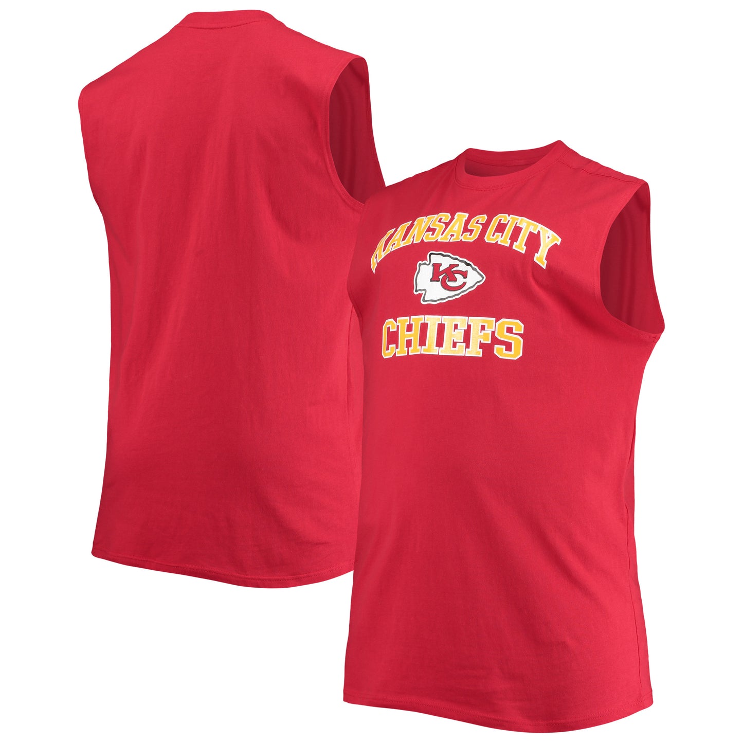 Men's Red Kansas City Chiefs Big & Tall Muscle Tank Top