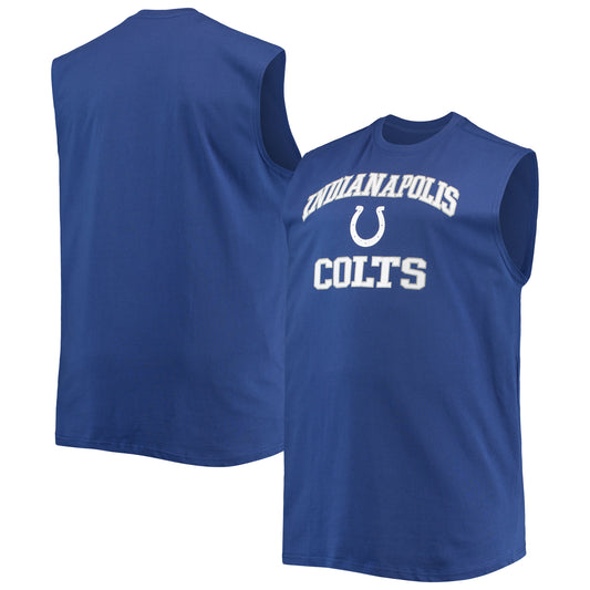 Men's Royal Indianapolis Colts Big & Tall Muscle Tank Top