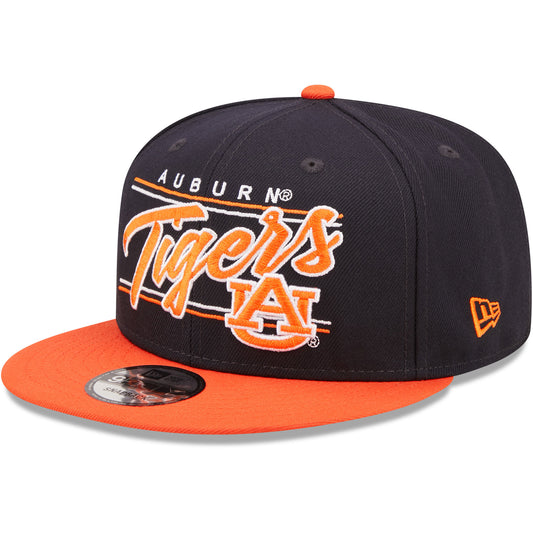 Men's New Era Navy Auburn Tigers Team Script 9FIFTY Snapback Hat