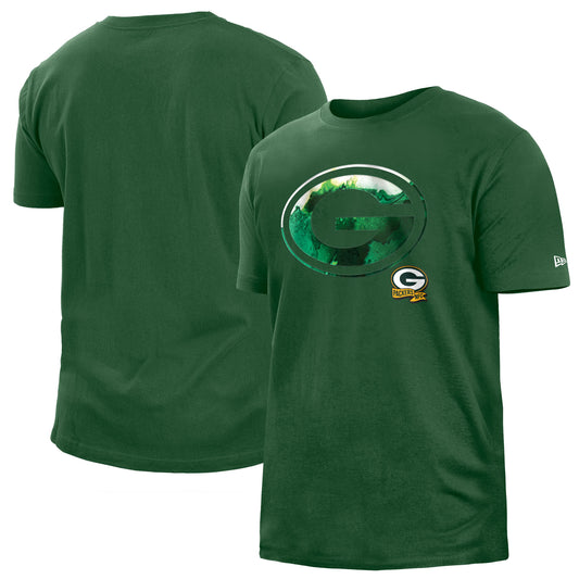 Men's New Era Green Green Bay Packers 2022 Sideline Ink Dye T-Shirt