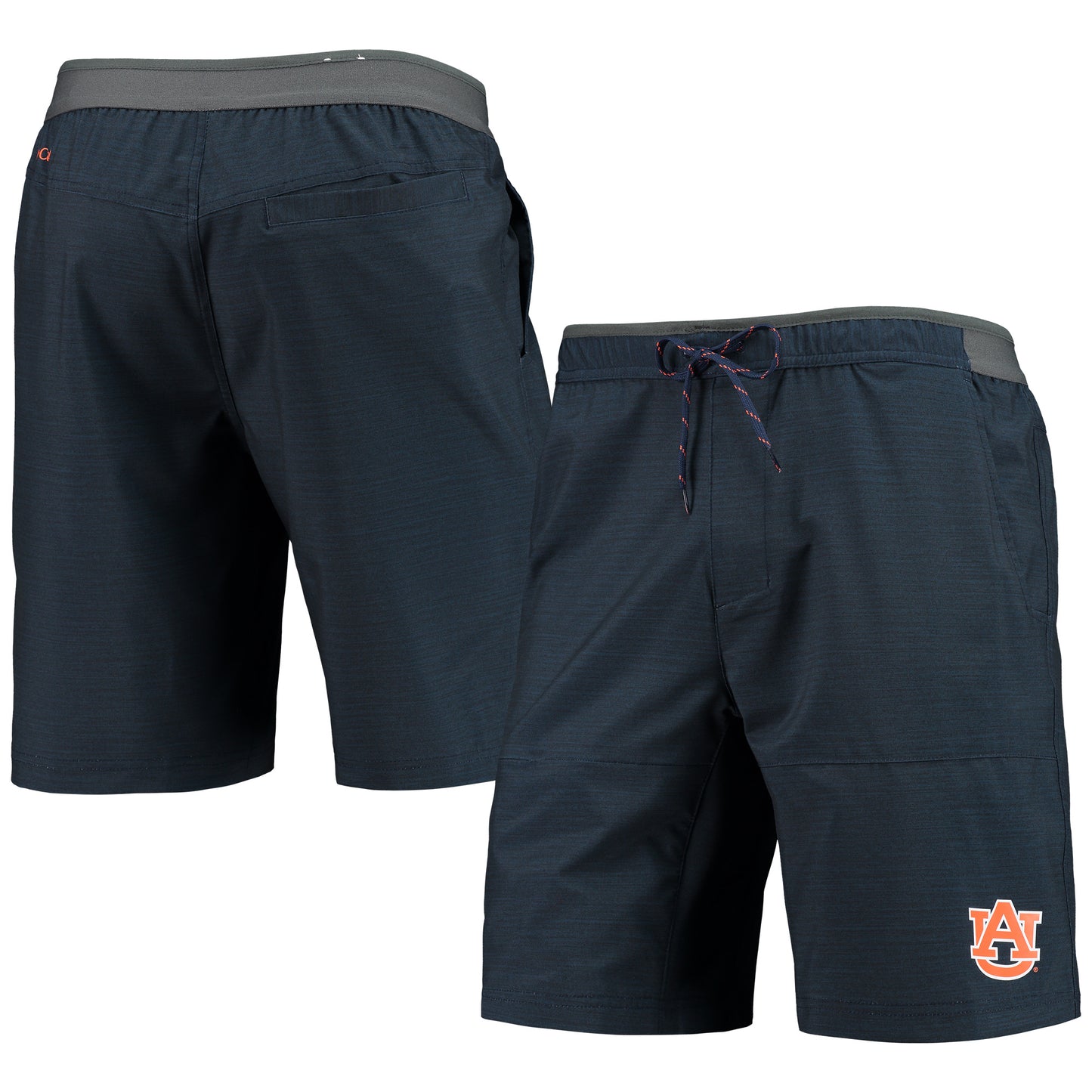 Men's Columbia Heathered Navy Auburn Tigers Twisted Creek Omni-Shield Shorts