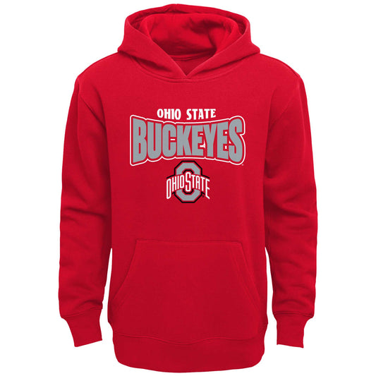 Preschool Scarlet Ohio State Buckeyes Draft Pick Pullover Hoodie