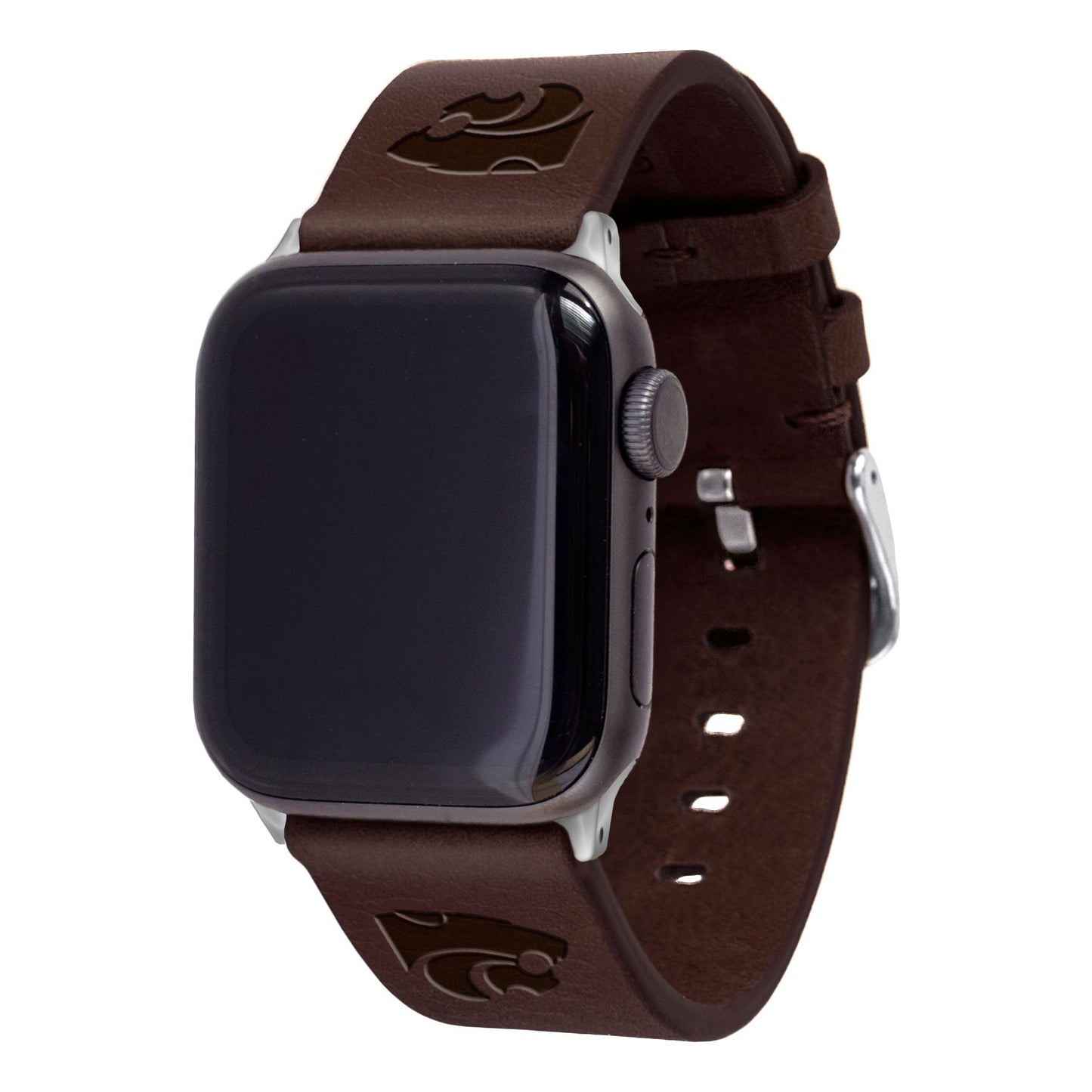 Brown Kansas State Wildcats Leather Apple Watch Band