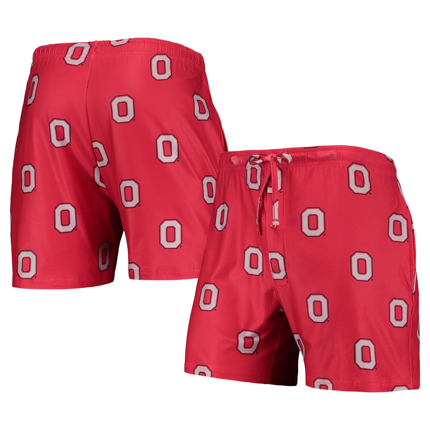 Men's Concepts Sport Scarlet Ohio State Buckeyes Flagship Allover Print Jam Shorts