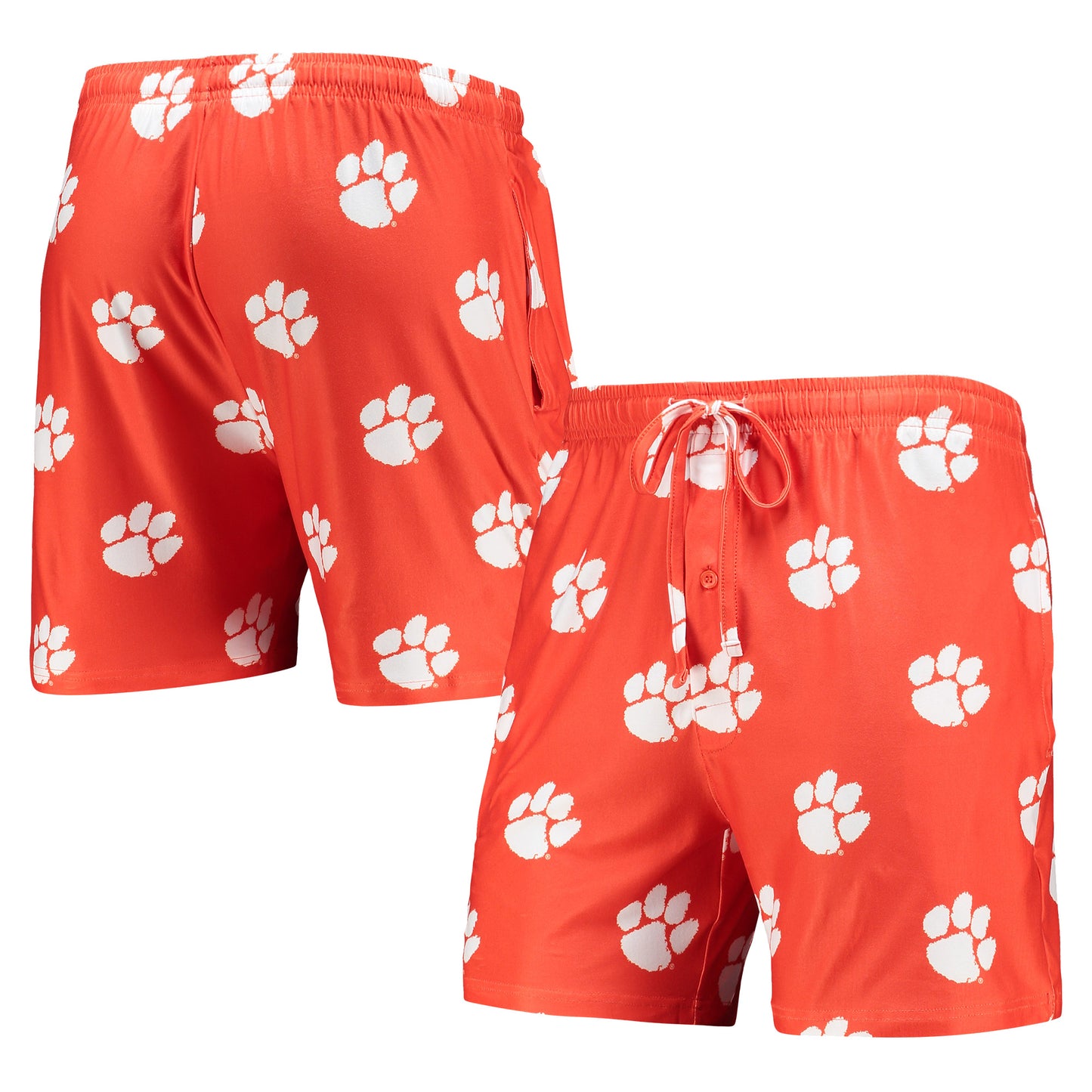 Men's Concepts Sport Orange Clemson Tigers Flagship Allover Print Jam Shorts