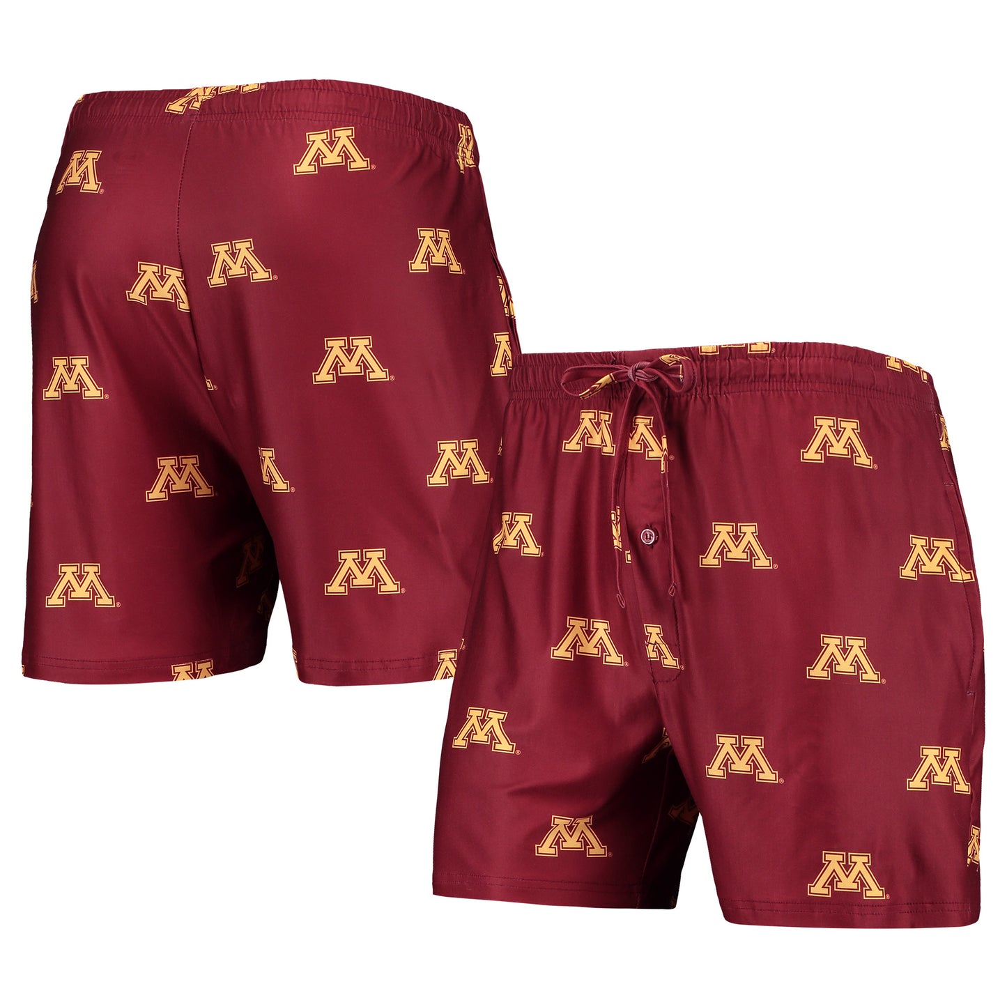 Men's Concepts Sport Maroon Minnesota Golden Gophers Flagship Allover Print Jam Shorts