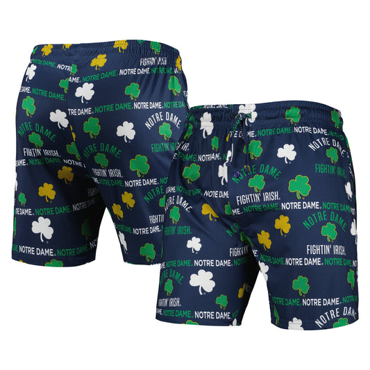 Men's Concepts Sport Navy Notre Dame Fighting Irish Flagship Allover Print Jam Shorts