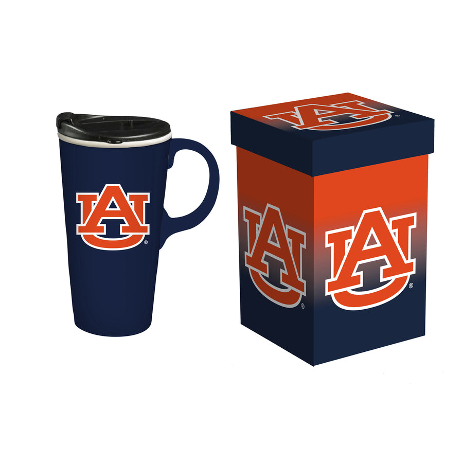 Auburn Tigers 17oz. Travel Latte Mug with Gift Box