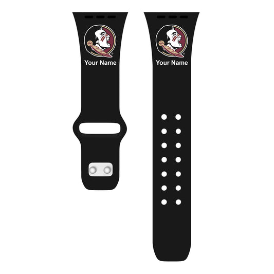 Florida State Seminoles Personalized Silicone Apple Watch Band