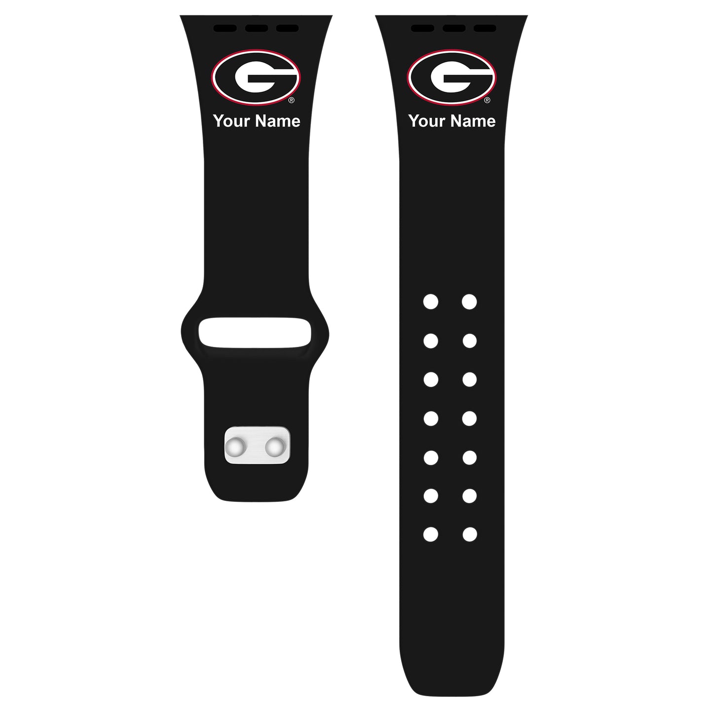 Georgia Bulldogs Personalized Silicone Apple Watch Band