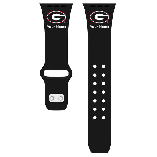 Georgia Bulldogs Personalized Silicone Apple Watch Band