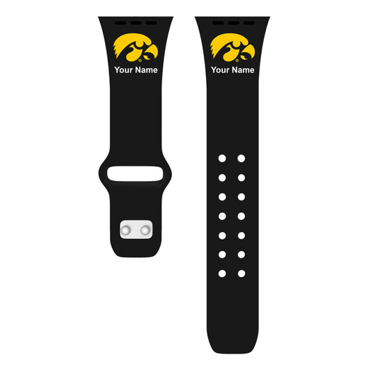 Iowa Hawkeyes Personalized Silicone Apple Watch Band