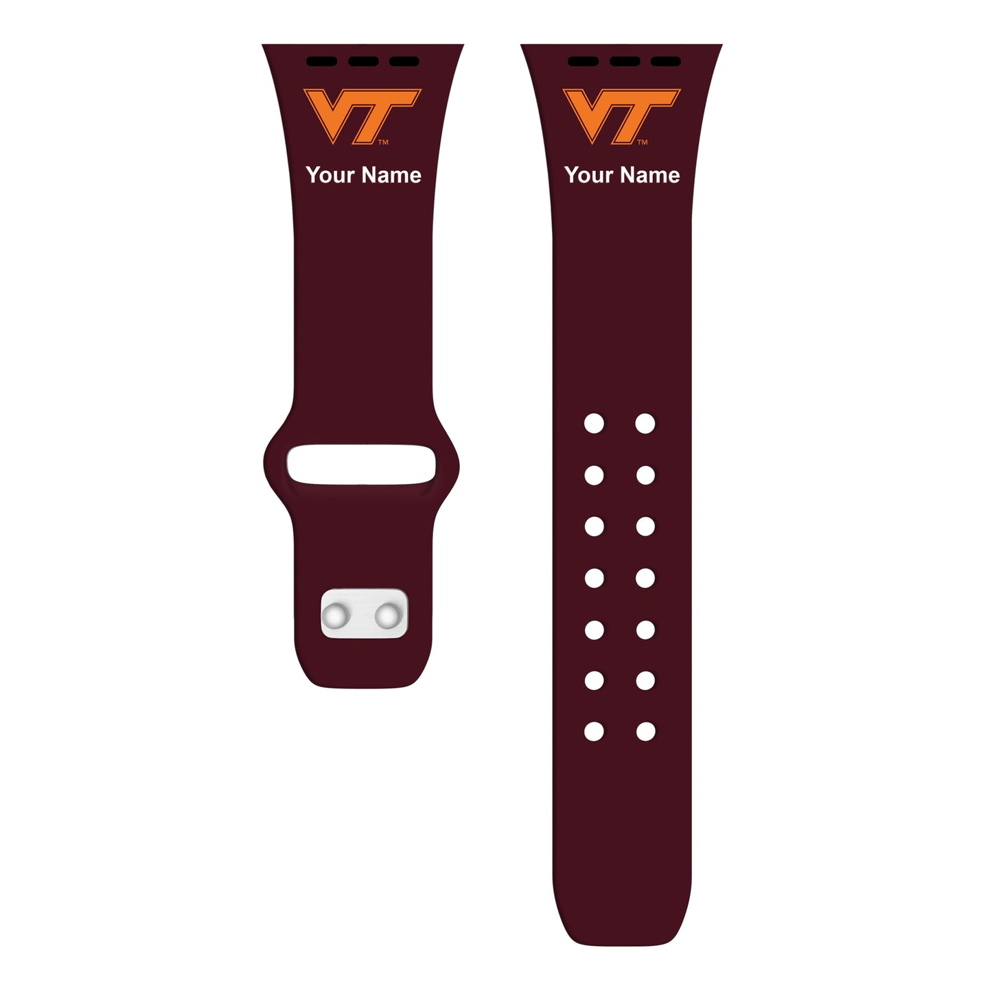 Virginia Tech Hokies Personalized Silicone Apple Watch Band