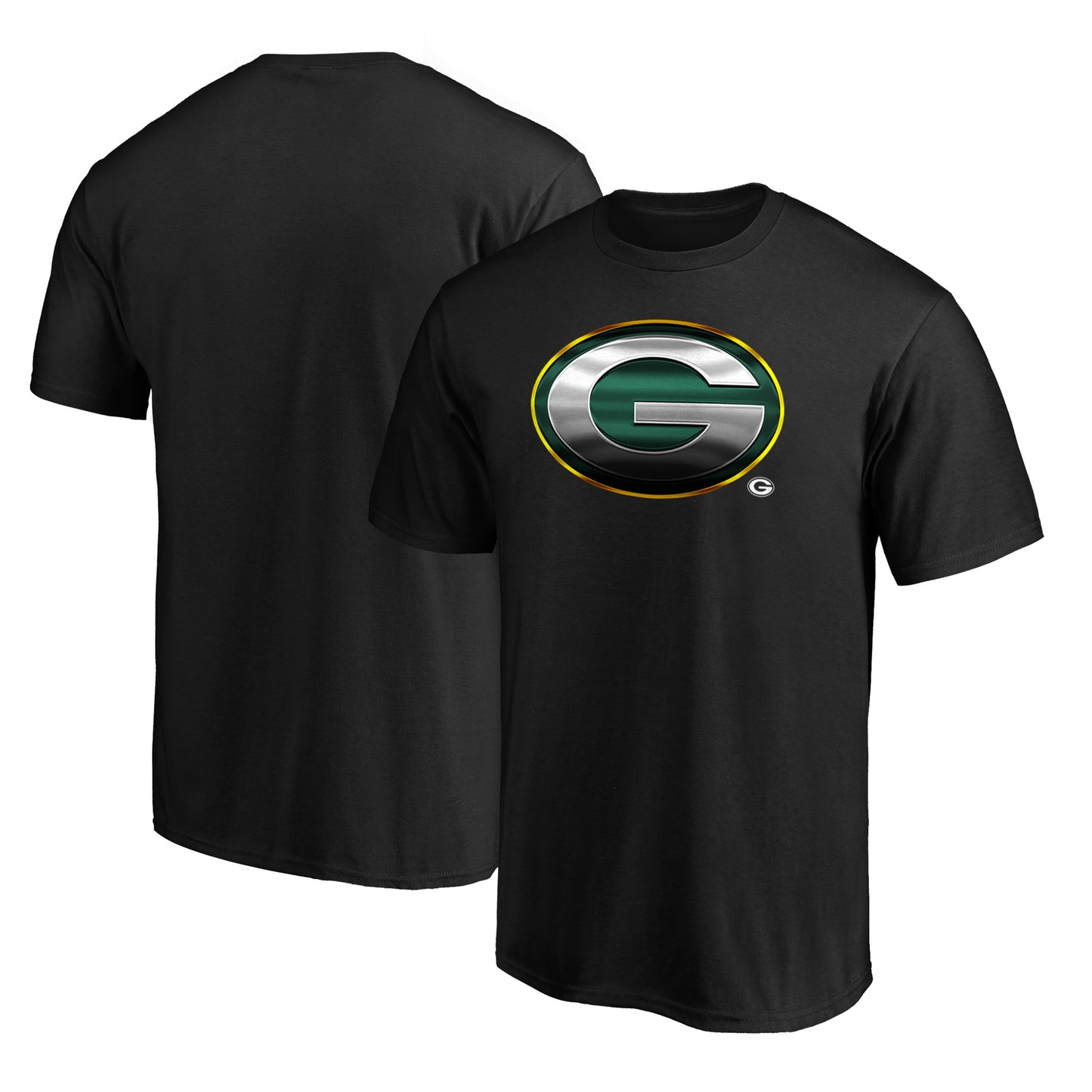 Men's Black Green Bay Packers Midnight Mascot T-Shirt