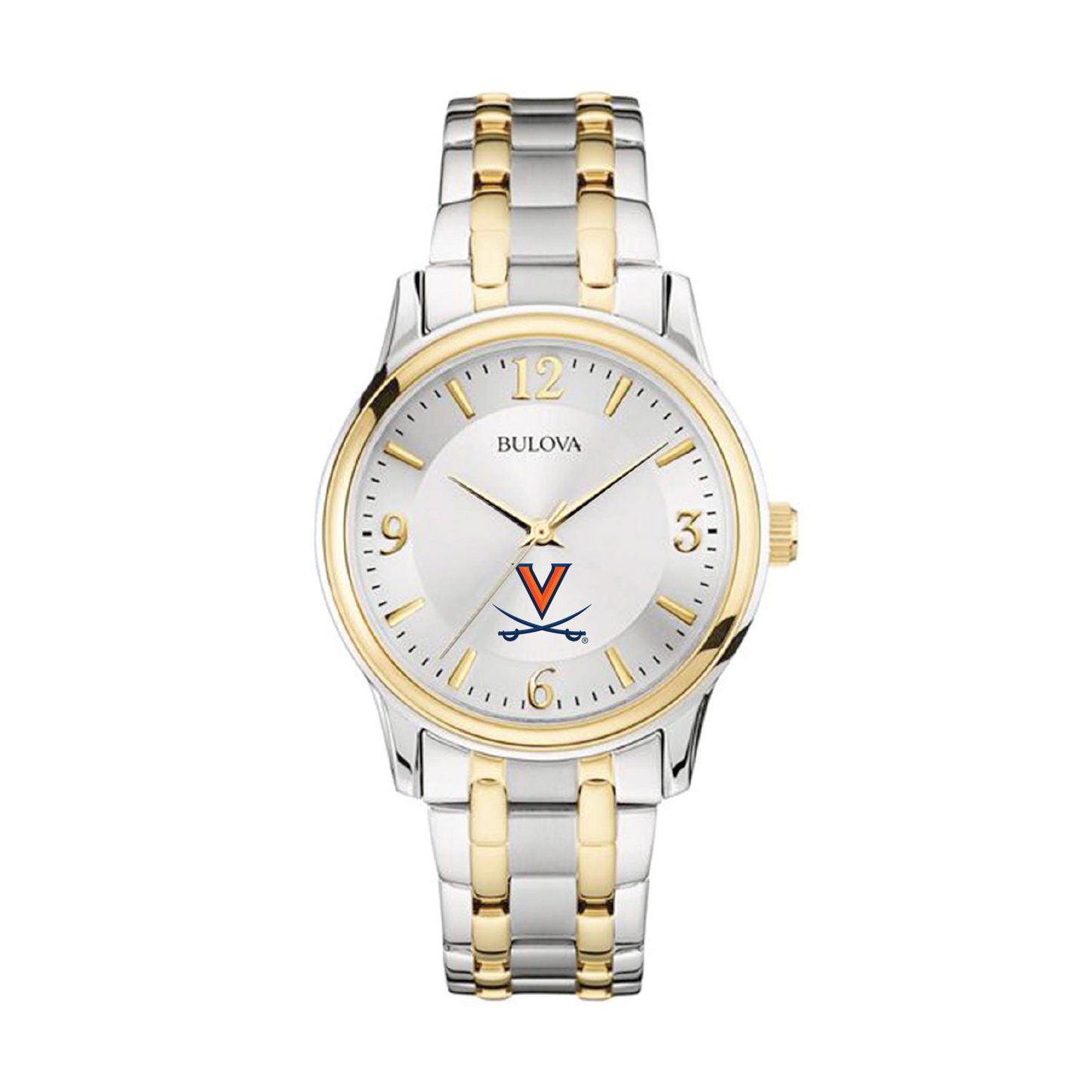 Bulova Silver/Gold Virginia Cavaliers Classic Two-Tone Round Watch
