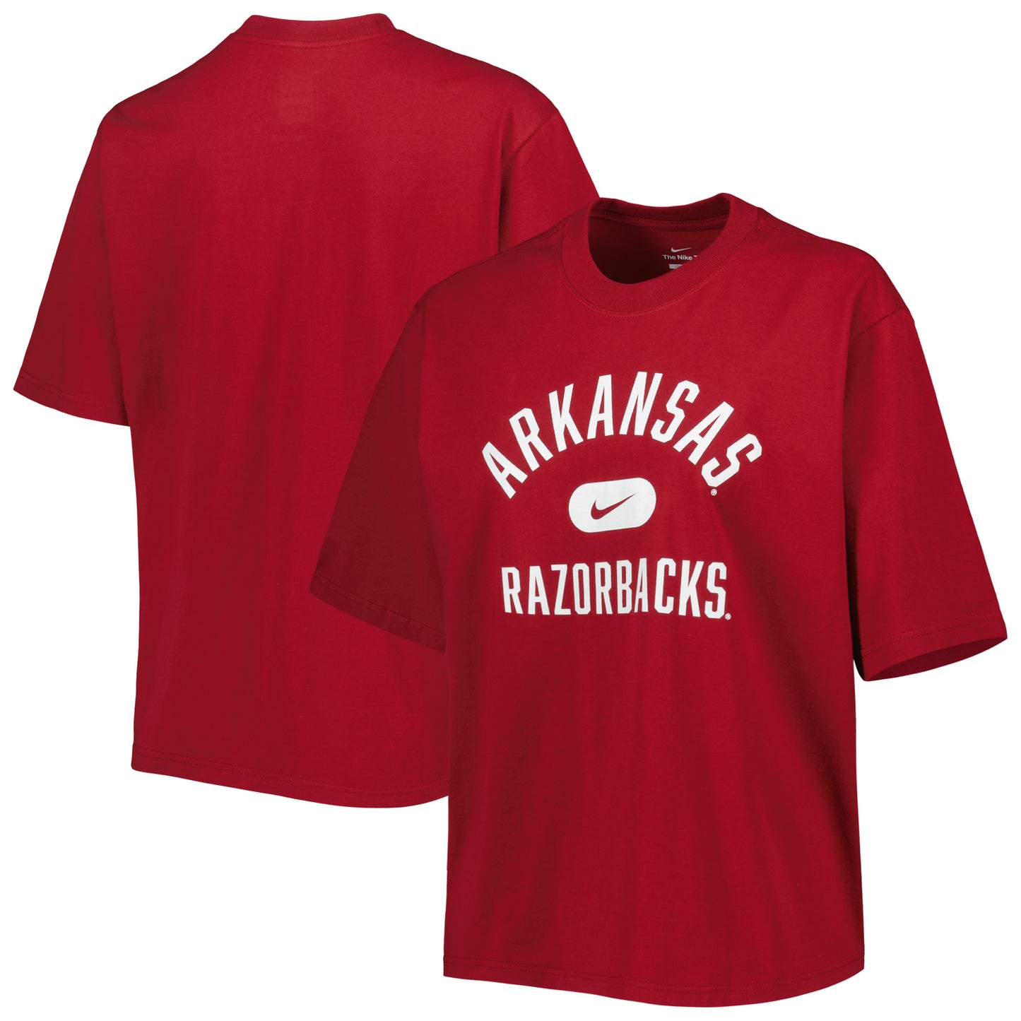 Women's Nike Cardinal Arkansas Razorbacks Clean Team Boxy T-Shirt