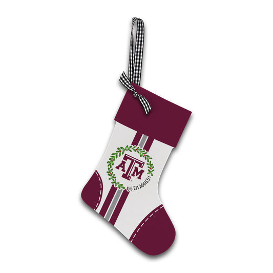 Texas A&M Aggies Wood Stocking Ornament