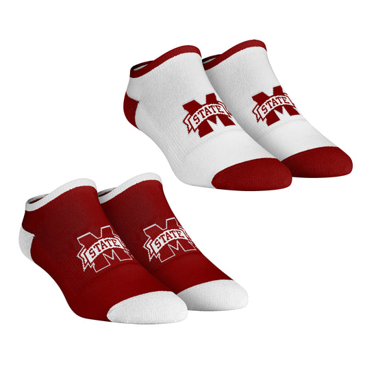 Women's Rock Em Socks Mississippi State Bulldogs Core Team 2-Pack Low Cut Ankle Sock Set