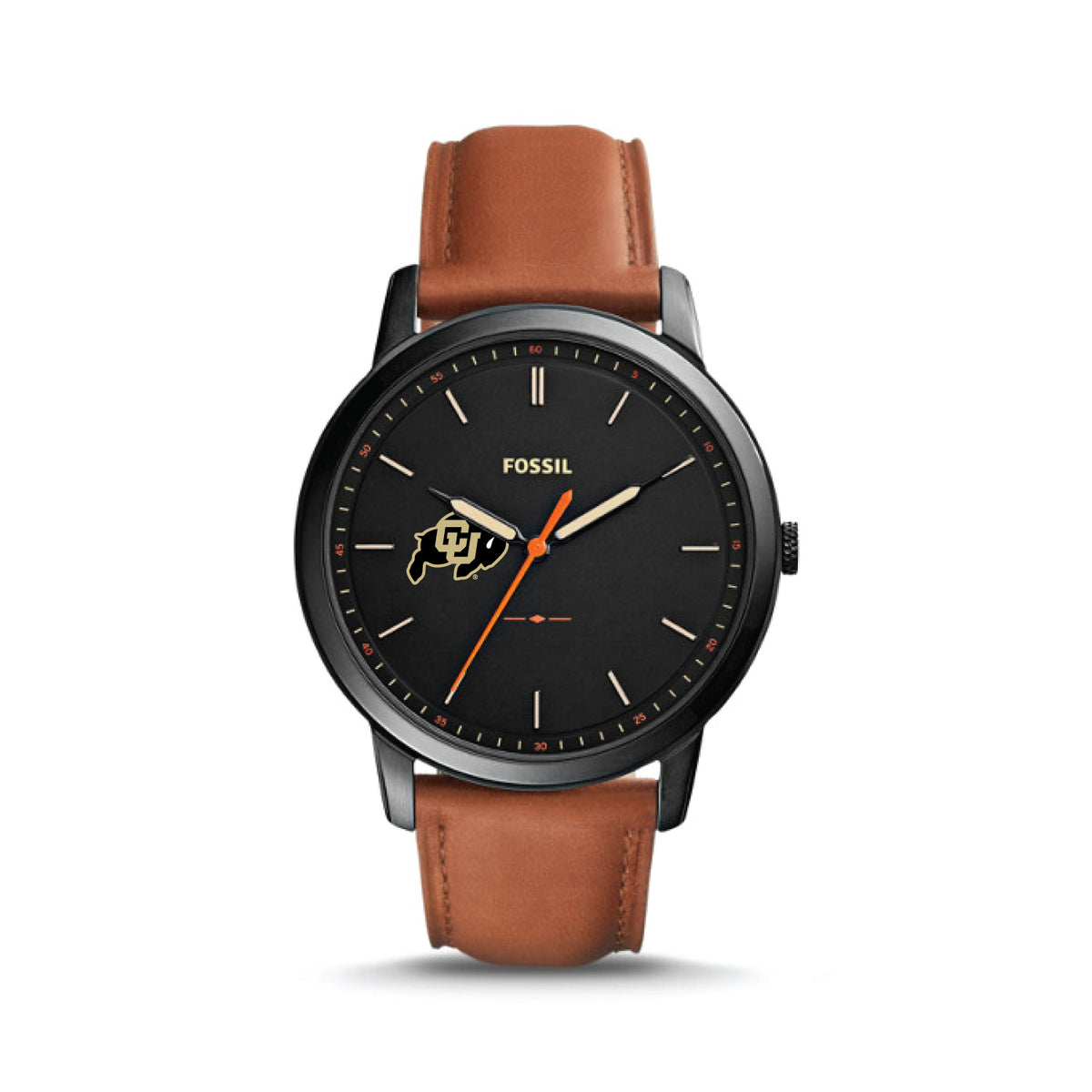 Fossil Colorado Buffaloes The Minimalist Slim Light Brown Leather Watch