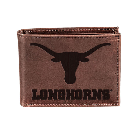 Brown Texas Longhorns Bifold Leather Wallet