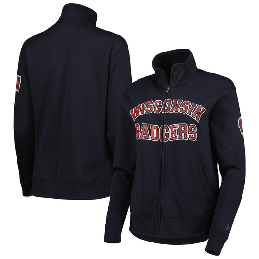 Women's Under Armour Black Wisconsin Badgers All Day Full-Zip Jacket