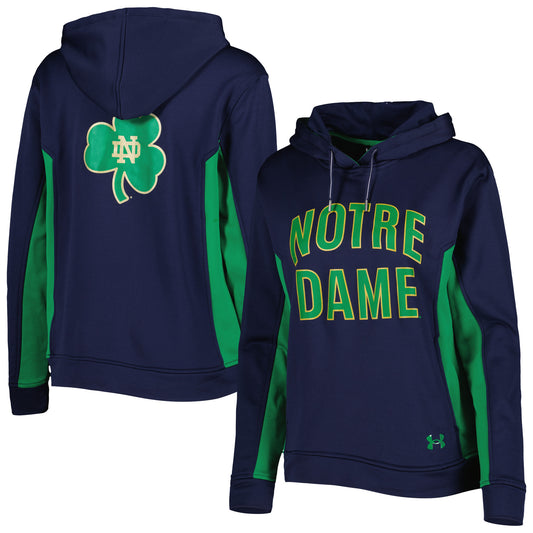 Women's Under Armour Navy Notre Dame Fighting Irish Gameday Tech Pullover Hoodie