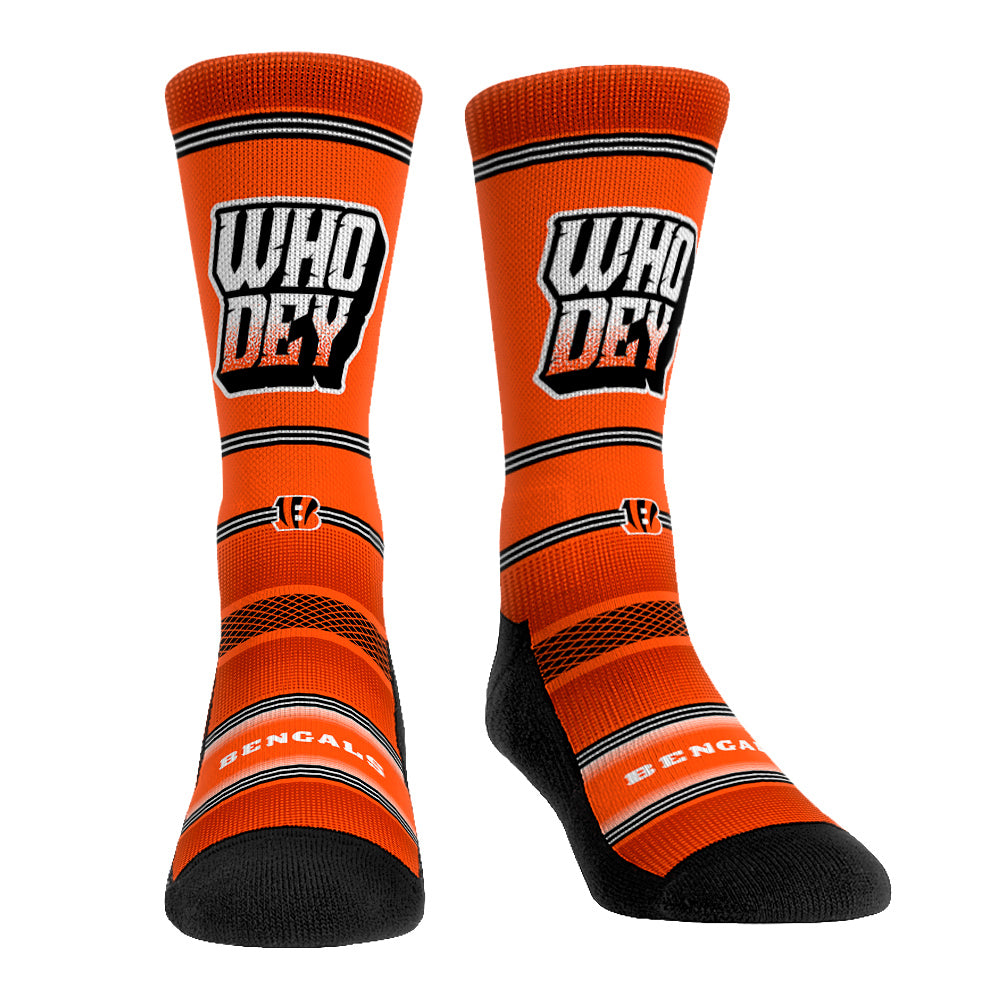 Rock Em Socks Cincinnati Bengals Slogan Crew Socks